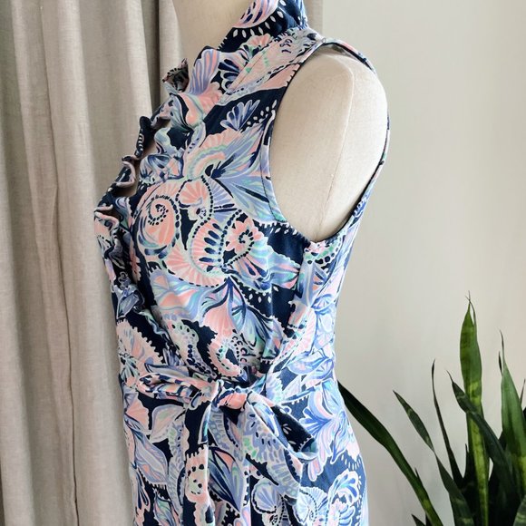LILLY PULIZTER Romee Wrap Dress Holy Flockamolie Small - Picture 8 of 16